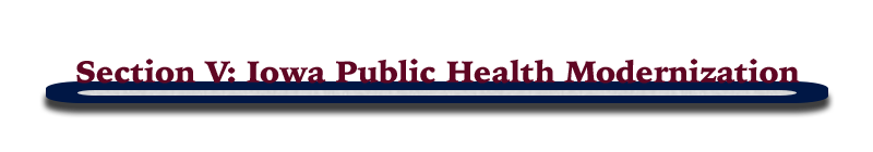 Section V: Iowa Public Health Modernization