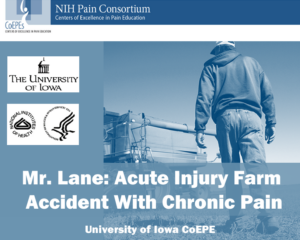 Mr. Lane: Acute Injury Farm Accident With Chronic Pain